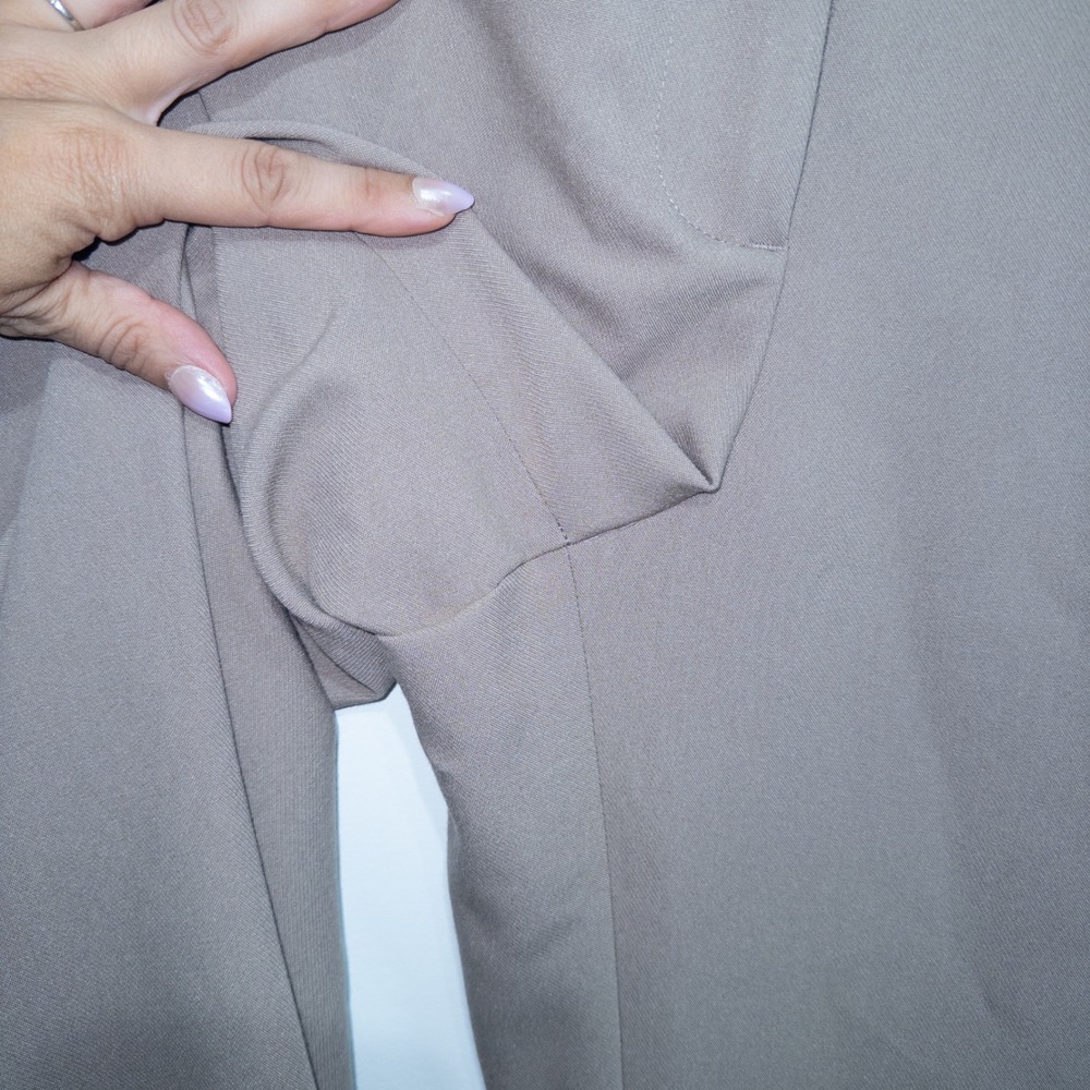 Abercrombie & Fitch Taupe Sloane Pleated Wide Leg Trousers 28/6R - Picture 5 of 7